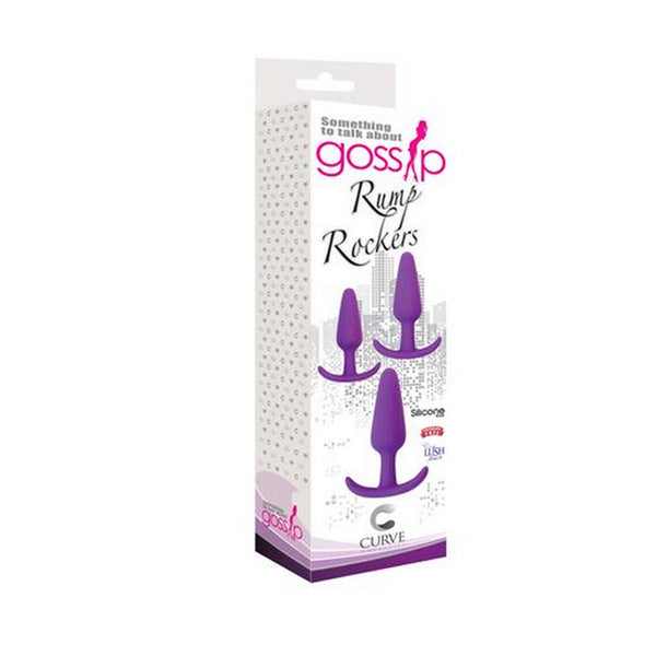 Gossip Rump Rockers 3-Piece Silicone Anal Plug Training Set Violet