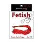 Rouge Fetish Play Vegan Wooden Handle Flogger Red - Royal Sins