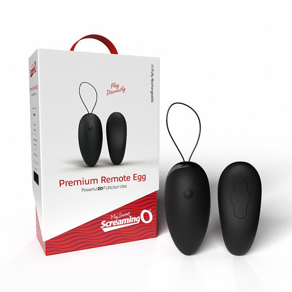 Screaming O Premium Remote Egg Black - Royal Sins