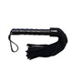 Short Suede Flogger with Leather Handle - BLACK - Royal Sins
