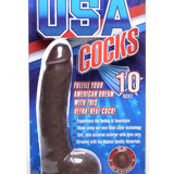 10 Inch Ultra Real Dual Layer Suction Cup Dildo - Dark Skin Tone - Royal Sins