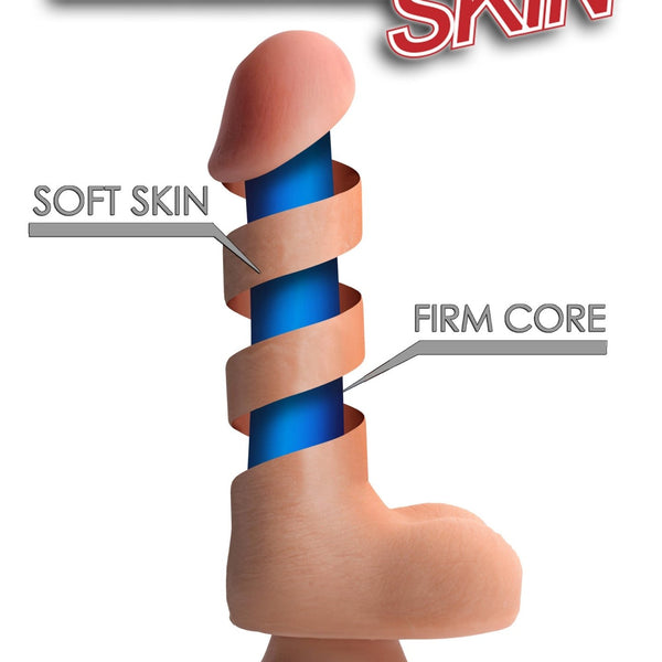 10 Inch Ultra Real Dual Layer Suction Cup Dildo - Dark Skin Tone - Royal Sins