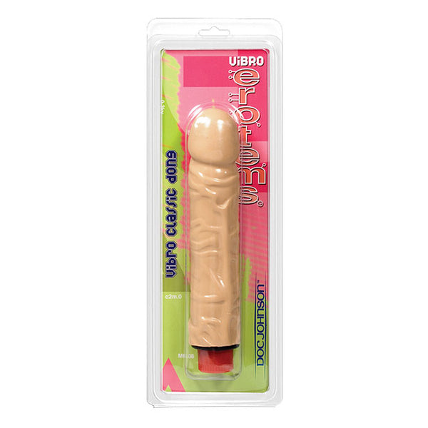 Classic Dong Vibrator with Twist Bottom Controls (Flesh)