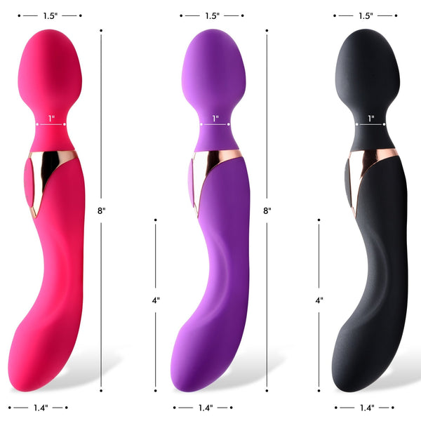 10X Dual Duchess 2 - in - 1 Silicone Massager - Black - Royal Sins