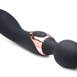 10X Dual Duchess 2 - in - 1 Silicone Massager - Black - Royal Sins