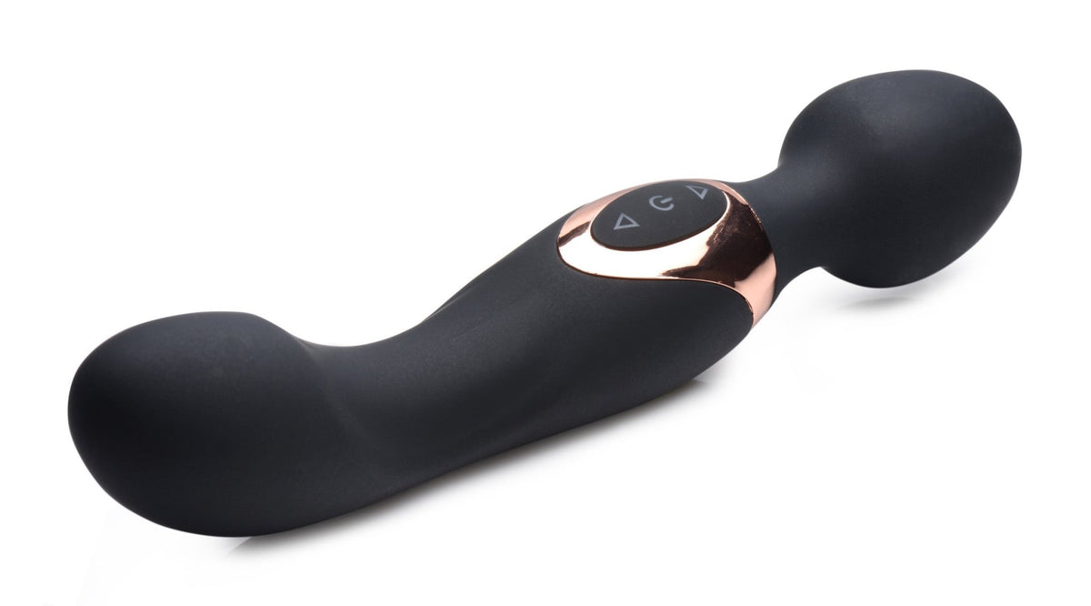 10X Dual Duchess 2 - in - 1 Silicone Massager - Black - Royal Sins