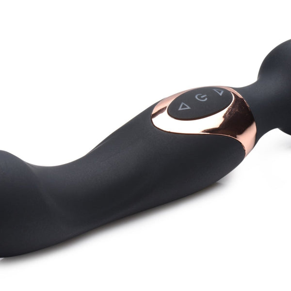 10X Dual Duchess 2 - in - 1 Silicone Massager - Black - Royal Sins