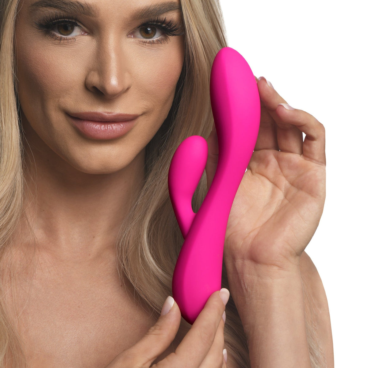 10X Flexible Silicone Rabbit Vibrator - Pink - Royal Sins