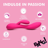 10X Flexible Silicone Rabbit Vibrator - Pink - Royal Sins