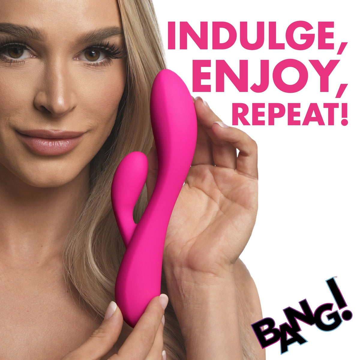 10X Flexible Silicone Rabbit Vibrator - Pink - Royal Sins