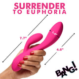 10X Flexible Silicone Rabbit Vibrator - Pink - Royal Sins