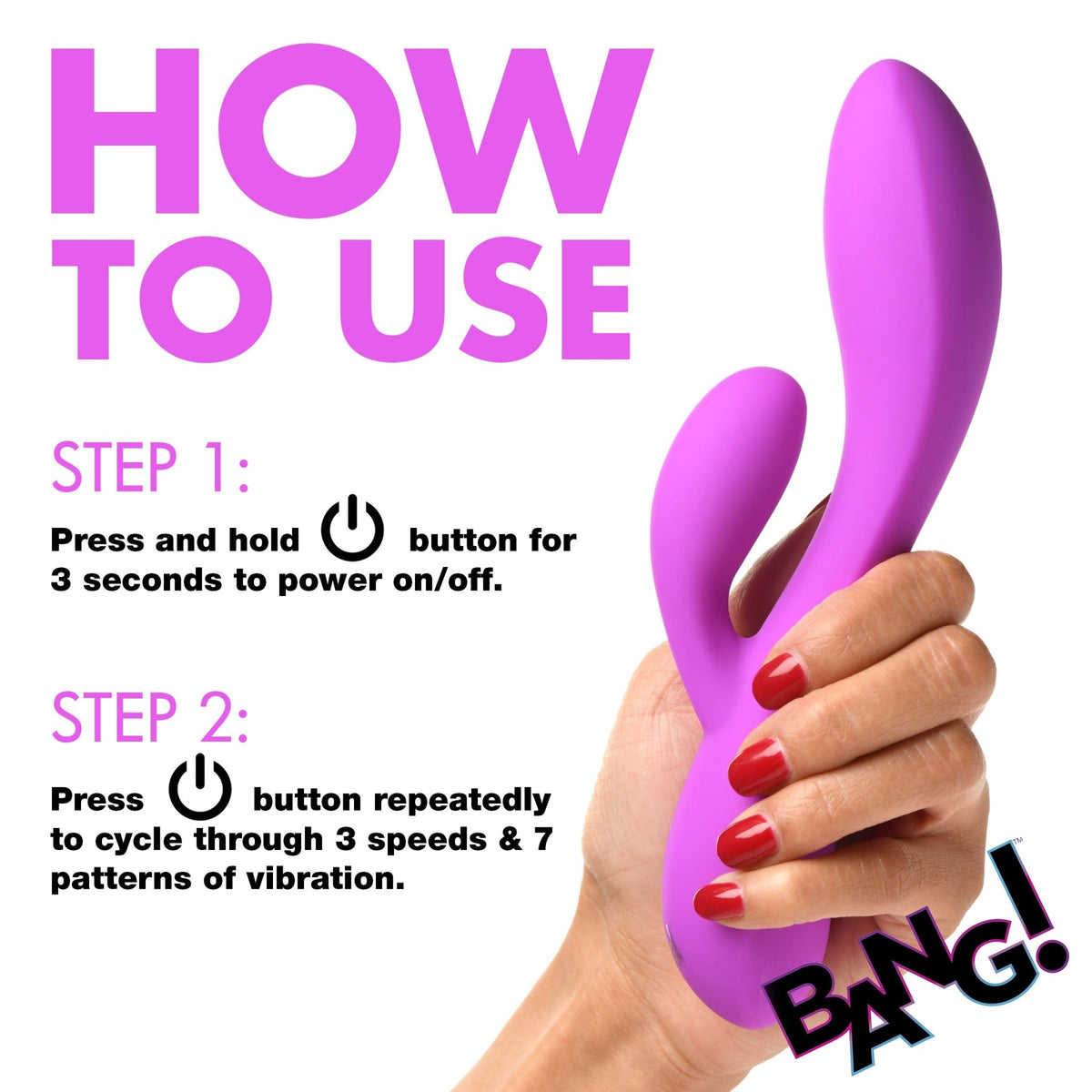 10X Flexible Silicone Rabbit Vibrator - Purple - Royal Sins