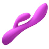 10X Flexible Silicone Rabbit Vibrator - Purple - Royal Sins