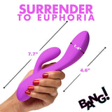 10X Flexible Silicone Rabbit Vibrator - Purple - Royal Sins