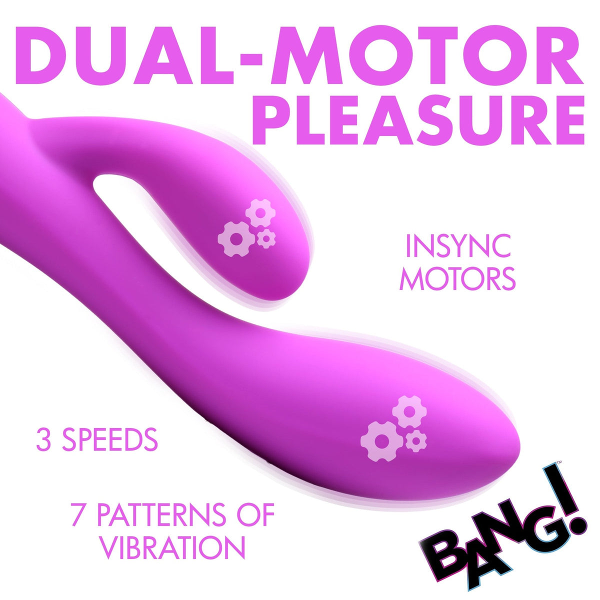 10X Flexible Silicone Rabbit Vibrator - Purple - Royal Sins