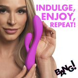 10X Flexible Silicone Rabbit Vibrator - Purple - Royal Sins