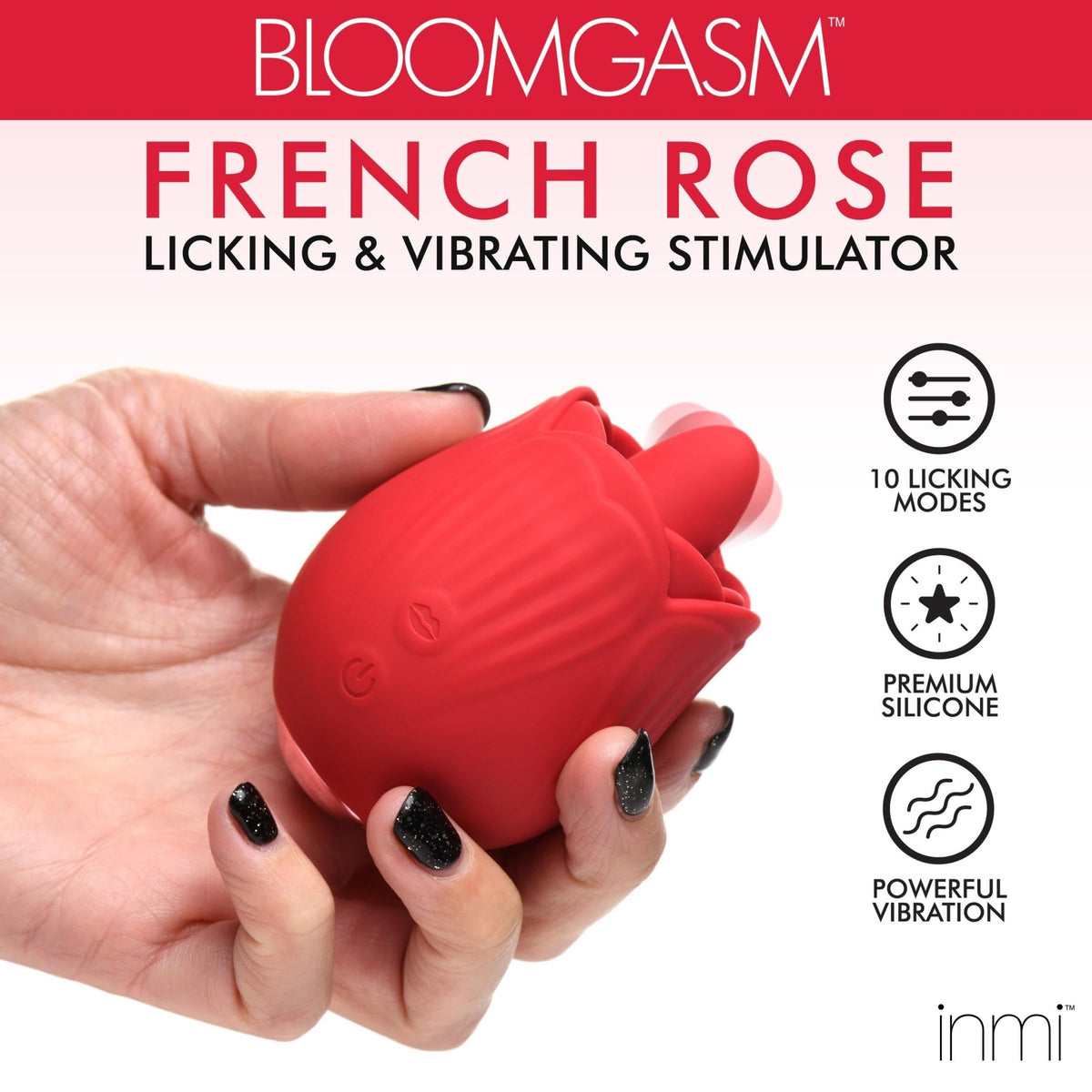 10X French Rose Licking and Vibrating Stimulator - Royal Sins