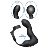 10X Inflatable and Vibrating Prostate Plug with Cock and Ball Ring - Royal Sins