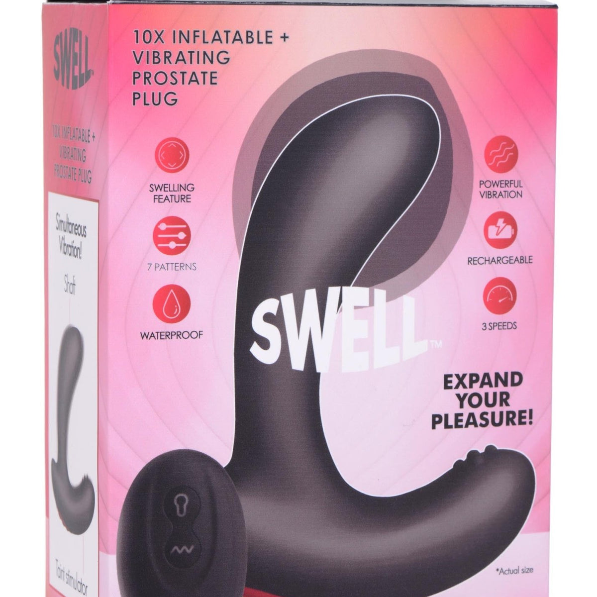 10X Inflatable and Vibrating Silicone Prostate Plug - Royal Sins