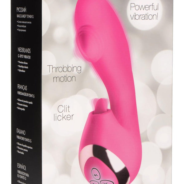 10X Licking G - Throb Rechargeable Silicone Vibrator - Royal Sins