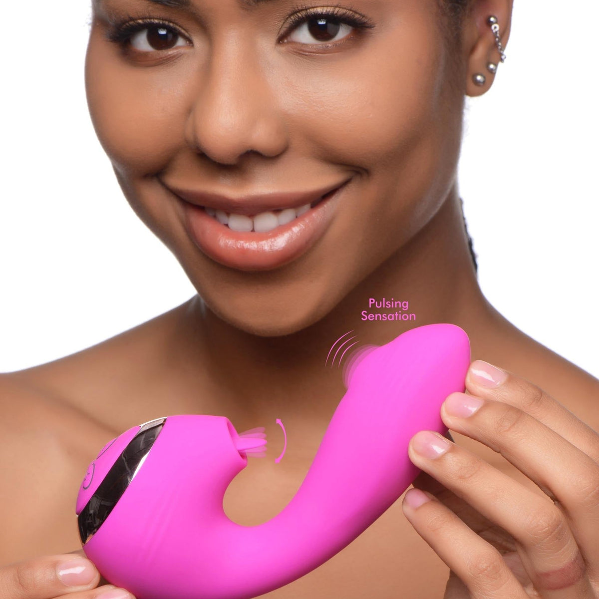 10X Licking G - Throb Rechargeable Silicone Vibrator - Royal Sins