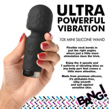 10X Mini Silicone Wand - Black - Royal Sins