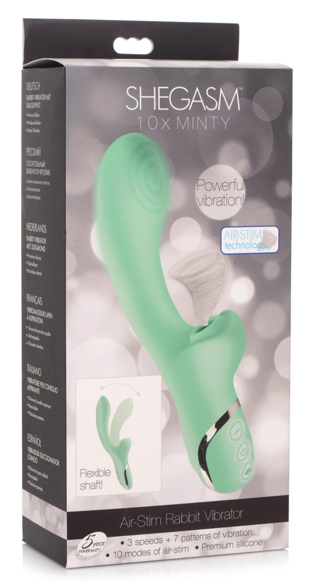 10X Minty Air - Stim Silicone Rabbit Vibrator - Royal Sins