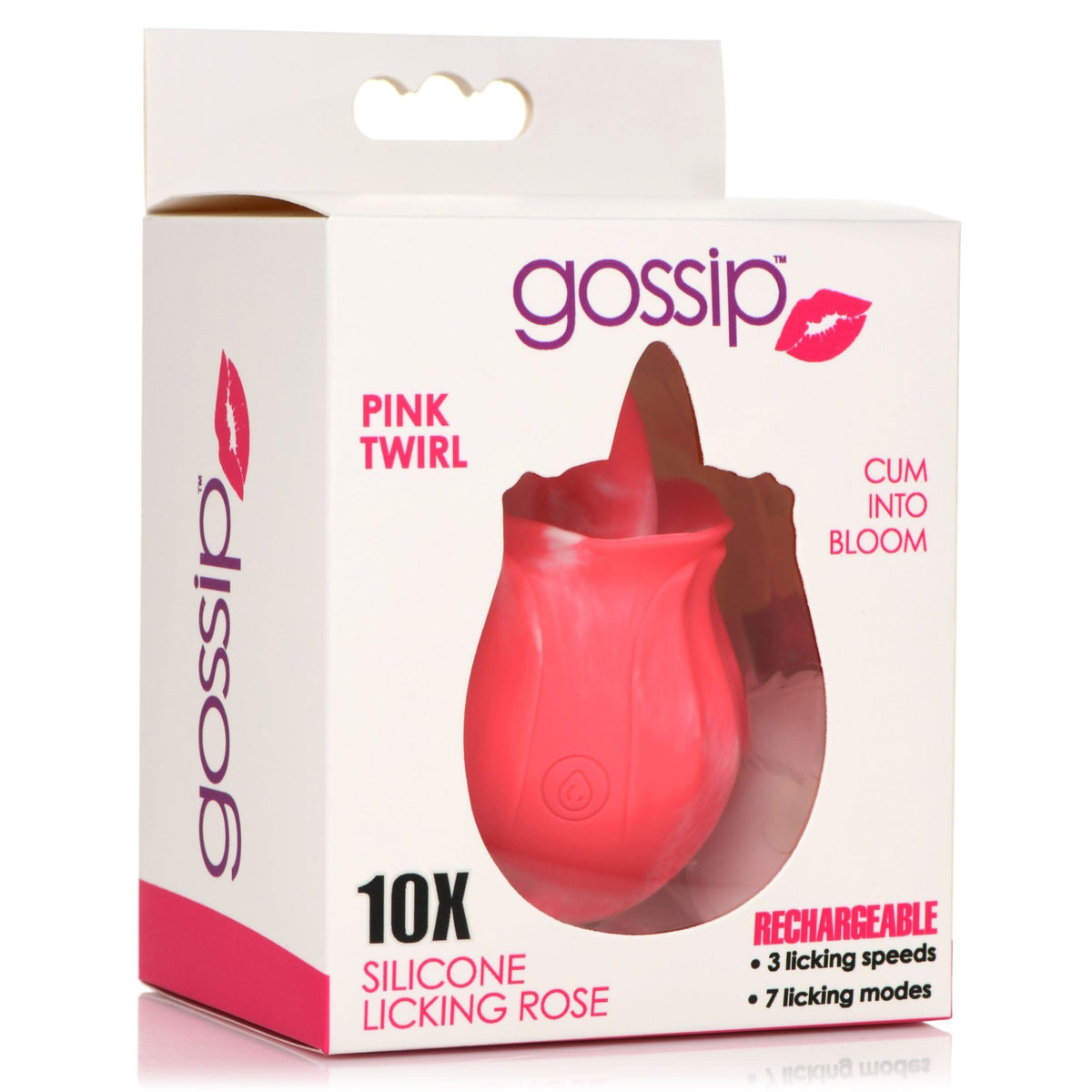 10X Pink Twirl Silicone Licking Rose - Royal Sins