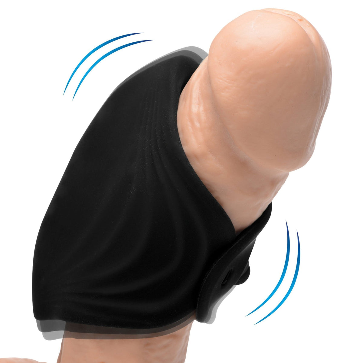 10X Pleasure Stroke Vibrating Silicone Penis Sleeve - Royal Sins