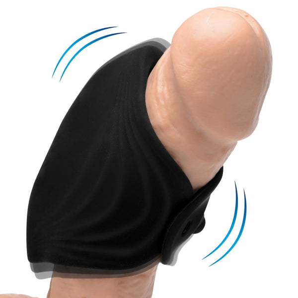 10X Pleasure Stroke Vibrating Silicone Penis Sleeve - Royal Sins