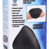 10X Pleasure Stroke Vibrating Silicone Penis Sleeve - Royal Sins