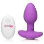 10X Pop Rocker Vibrating Silicone Plug with Remote - Violet - Royal Sins