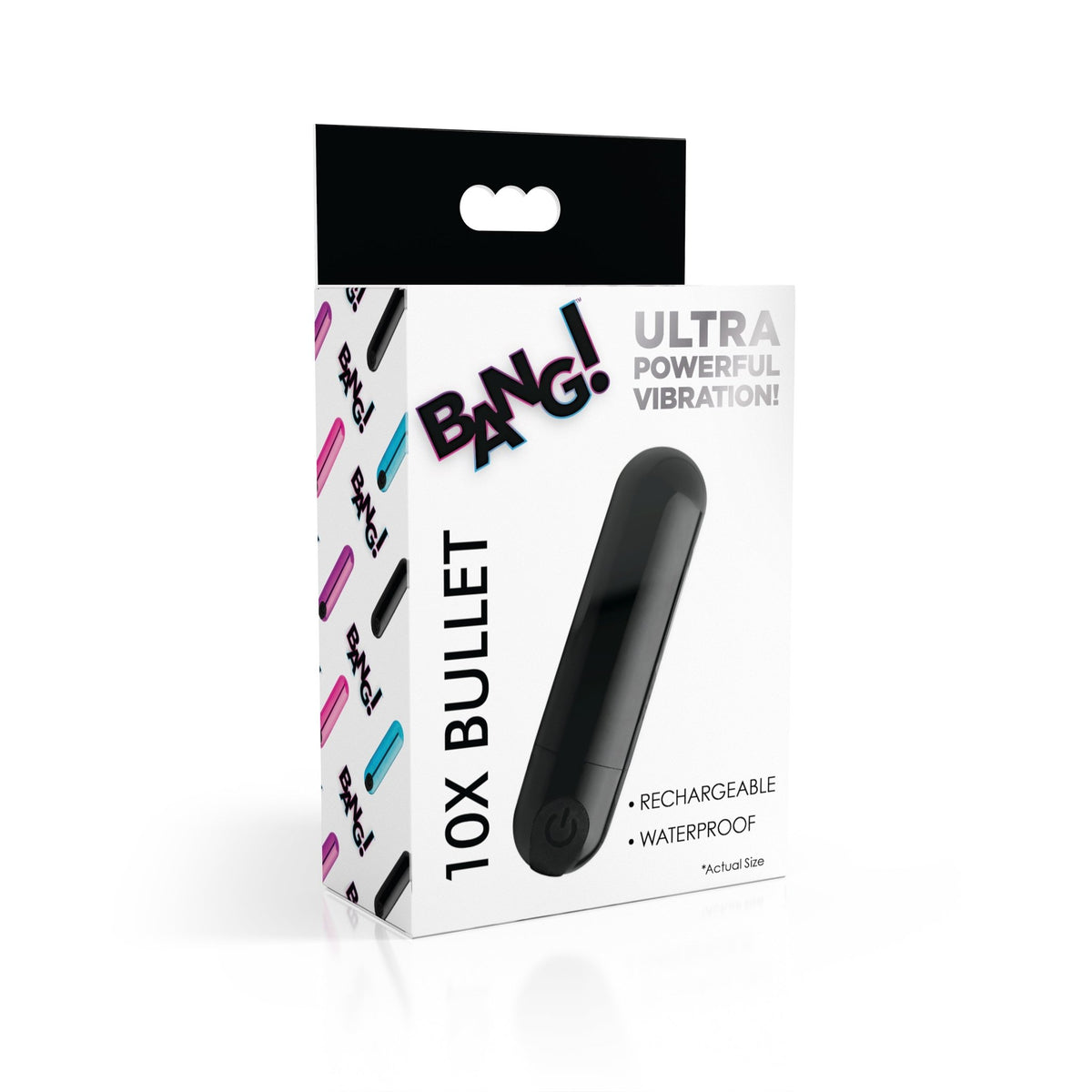 10X Rechargeable Vibrating Metallic Bullet - Black - Royal Sins