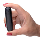 10X Rechargeable Vibrating Metallic Bullet - Black - Royal Sins