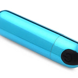 10X Rechargeable Vibrating Metallic Bullet - Blue - Royal Sins