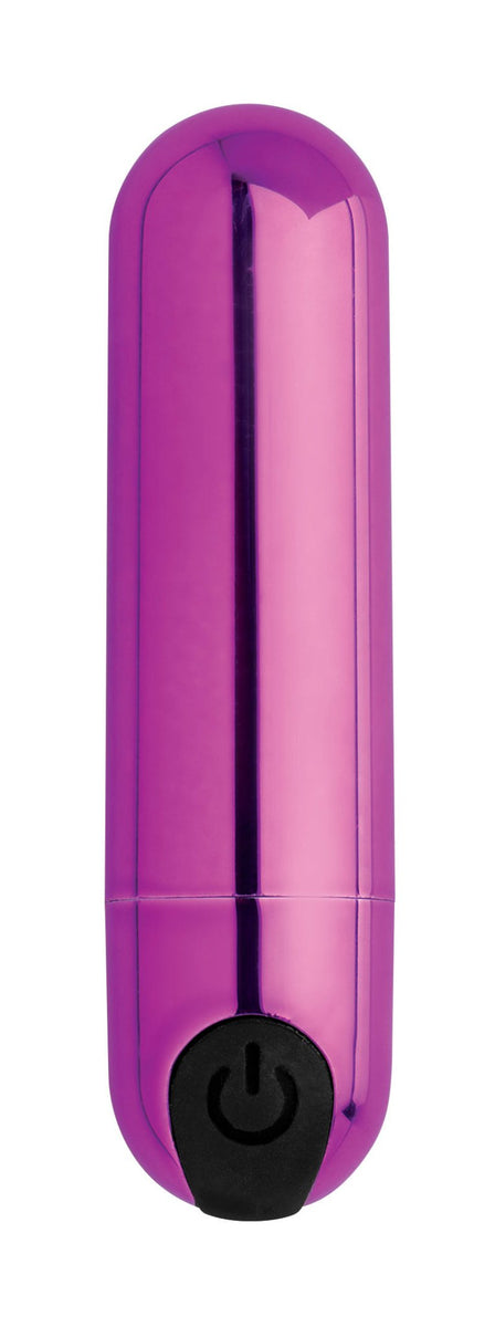 10X Rechargeable Vibrating Metallic Bullet - Purple - Royal Sins