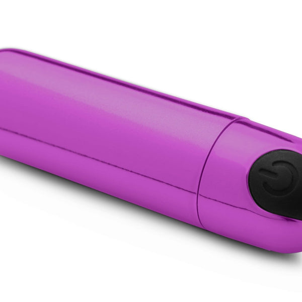 10X Rechargeable Vibrating Metallic Bullet - Purple - Royal Sins