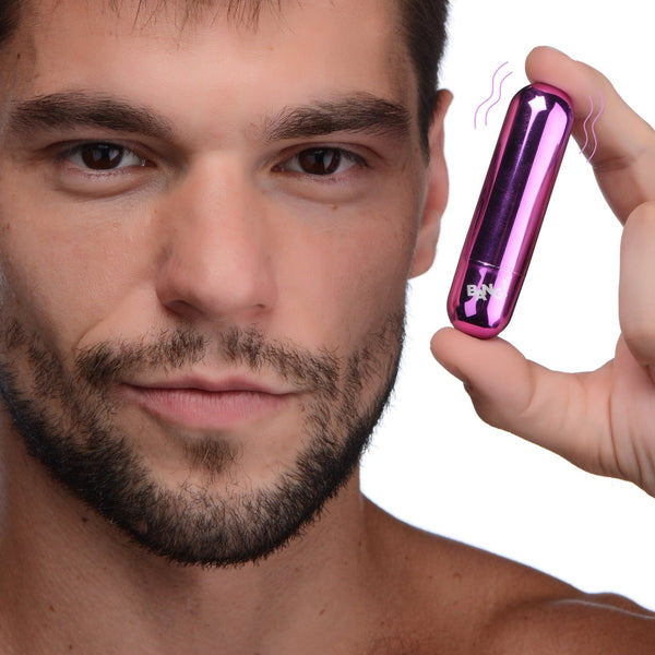 10X Rechargeable Vibrating Metallic Bullet - Purple - Royal Sins