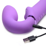 10X Remote Control Ergo - Fit G - Pulse Inflatable and Vibrating Strapless Strap - on - Purple - Royal Sins