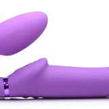 10X Remote Control Ergo - Fit G - Pulse Inflatable and Vibrating Strapless Strap - on - Purple - Royal Sins