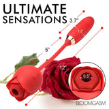 10X Romping Rose Suction and Thrusting Vibrator - Royal Sins