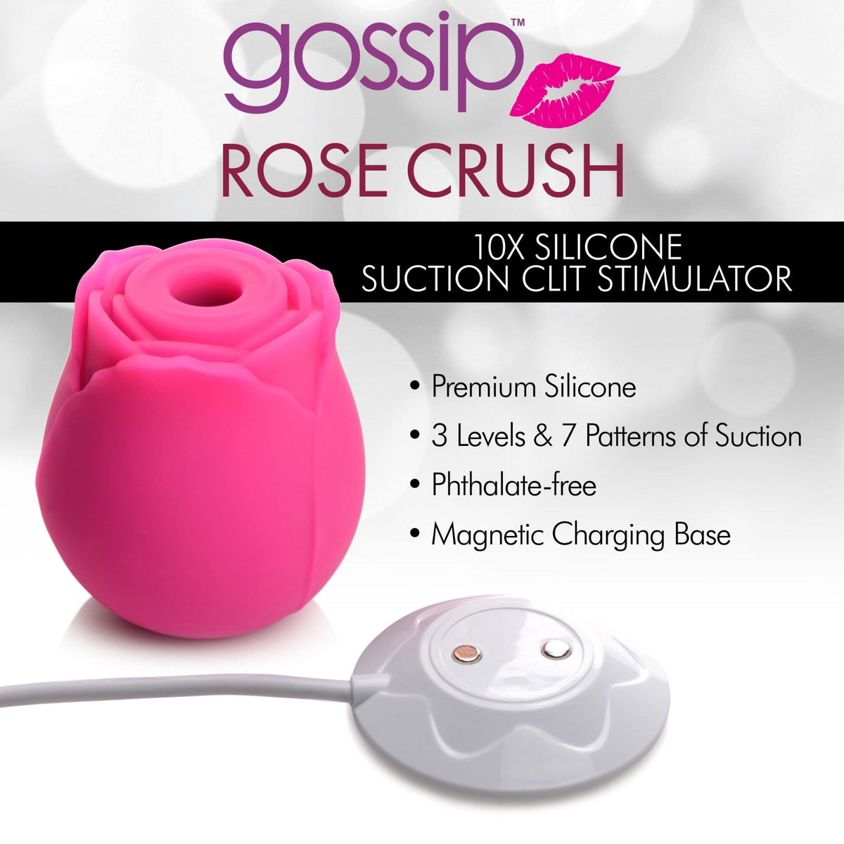 10X Rose Crush Silicone Clitoral Stimulator - Royal Sins