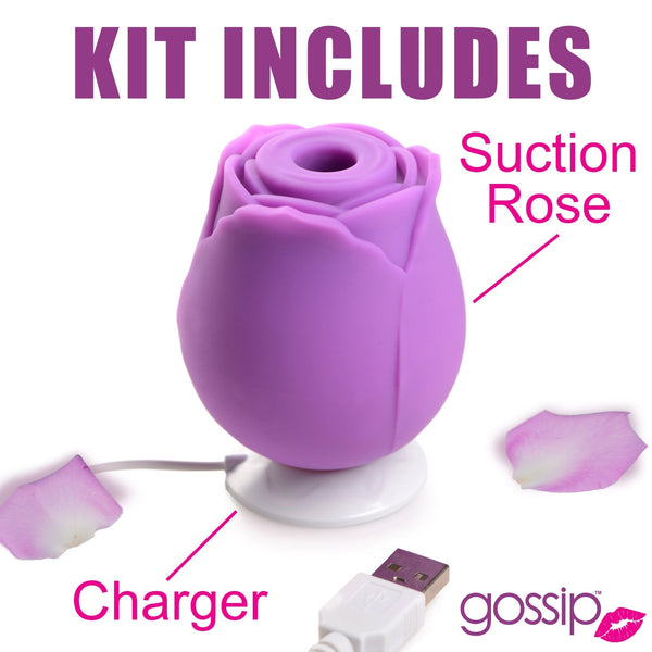 10X Rose Flirt Silicone Clitoral Stimulator - Royal Sins