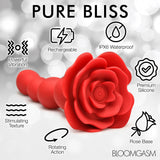 10X Rose Twirl Vibrating and Rotating Silicone Anal Beads - Royal Sins