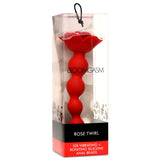 10X Rose Twirl Vibrating and Rotating Silicone Anal Beads - Royal Sins