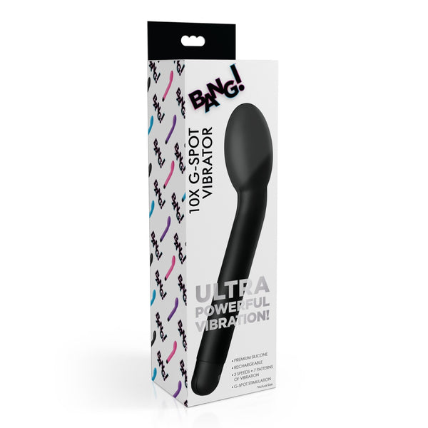 10X Silicone G - Spot Vibrator - Black - Royal Sins