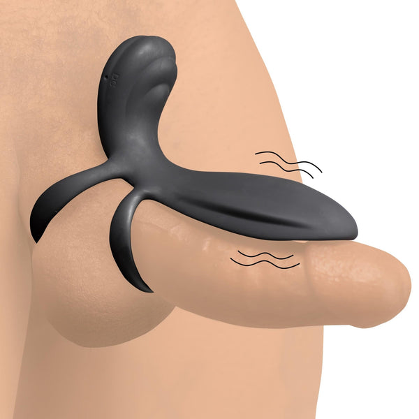 10X Silicone Vibrating Girth Enhancer with Remote Control - Royal Sins