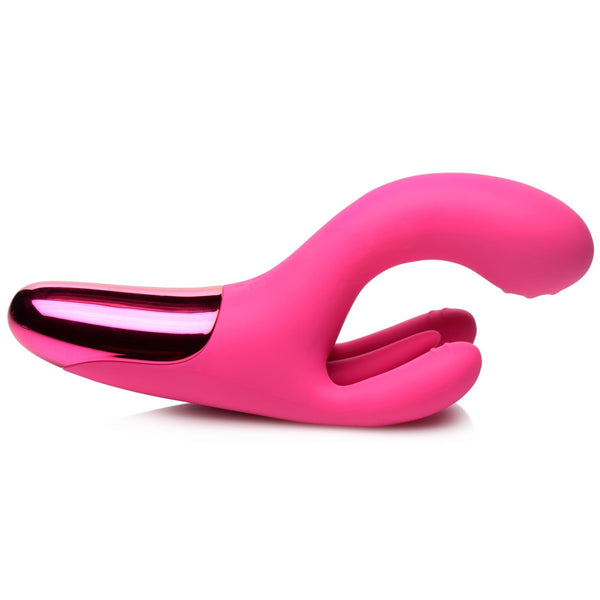 10X Triple Rabbit Silicone Vibrator - Pink - Royal Sins