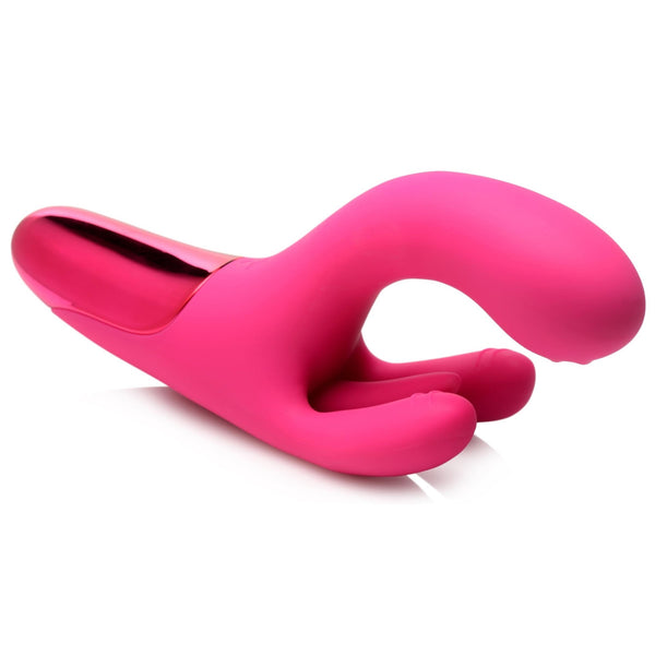 10X Triple Rabbit Silicone Vibrator - Pink - Royal Sins