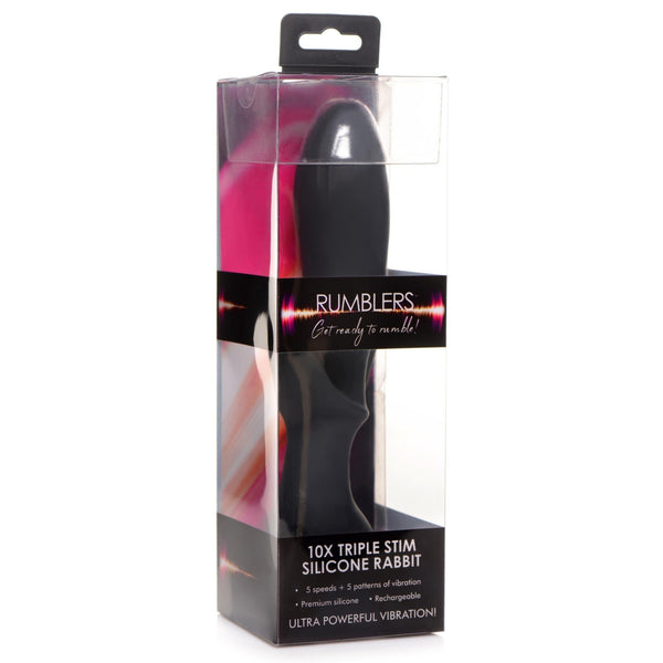 10X Triple Stim Silicone Vibrator - Royal Sins